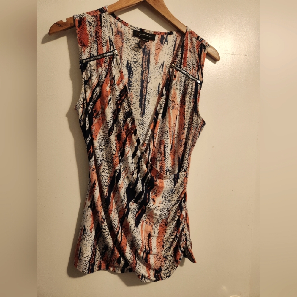 Salmon & Navy Inc Tank Sz L